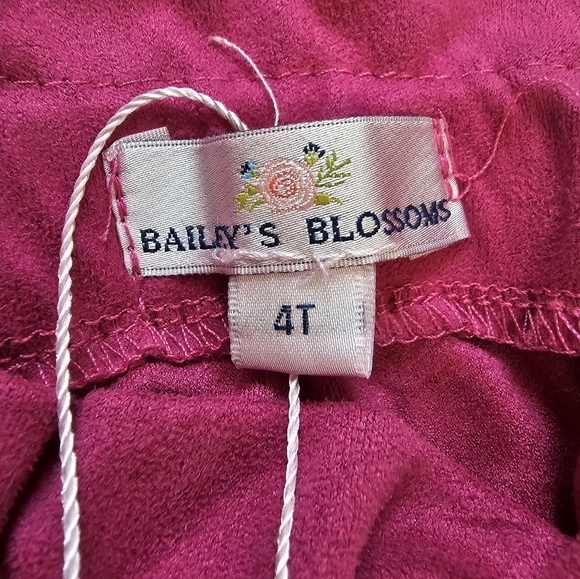 Toddler Bailey's Blossoms Cold Shoulder Flutter Sleeve Leotard Size 4T - Picture 5 of 6